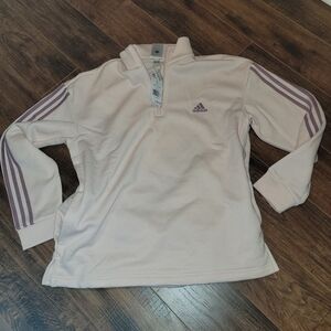 NWT Adidas zip up fleece sweatshirt with pockets. Women's large